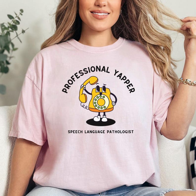 Speech Therapy Shirt Comfort Colors Speech Therapist TShirt Aesthetic Speech Language Pathologist SLP Tee Cute SPLA Top for Work Funny Blossom