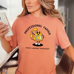 Speech Therapy Shirt Comfort Colors Speech Therapist TShirt Aesthetic Speech Language Pathologist SLP Tee Cute SPLA Top for Work Funny Terracotta
