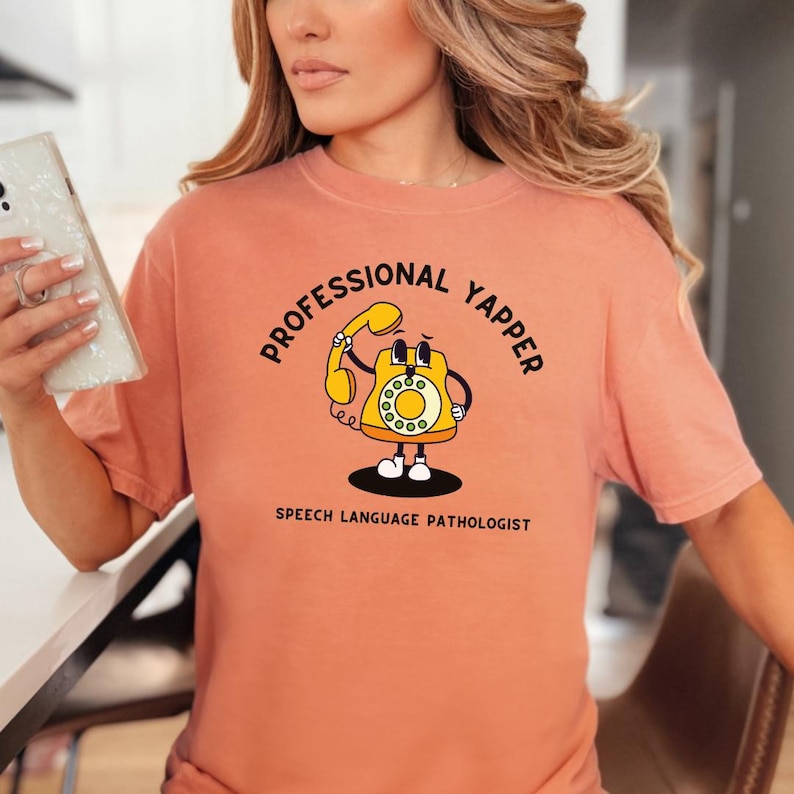 Speech Therapy Shirt Comfort Colors Speech Therapist TShirt Aesthetic Speech Language Pathologist SLP Tee Cute SPLA Top for Work Funny Terracotta