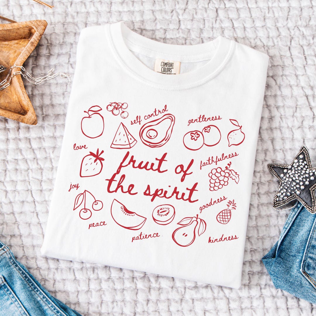 Fruit of the Spirit Shirt Comfort Colors Christian Shirt for Summer ...