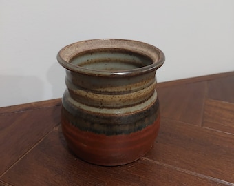 Hand Made Australian Ceramic Pot - Small Hand Made Pottery Pot - Boho Tea Spoon Holding Pot - Farm House Kitchen Cutlery Holder