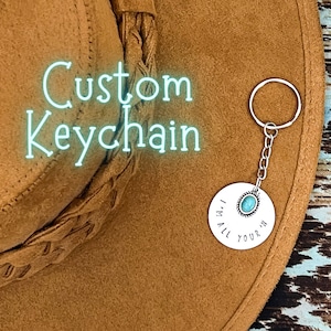 CUSTOM Hand Stamped Western Keychain