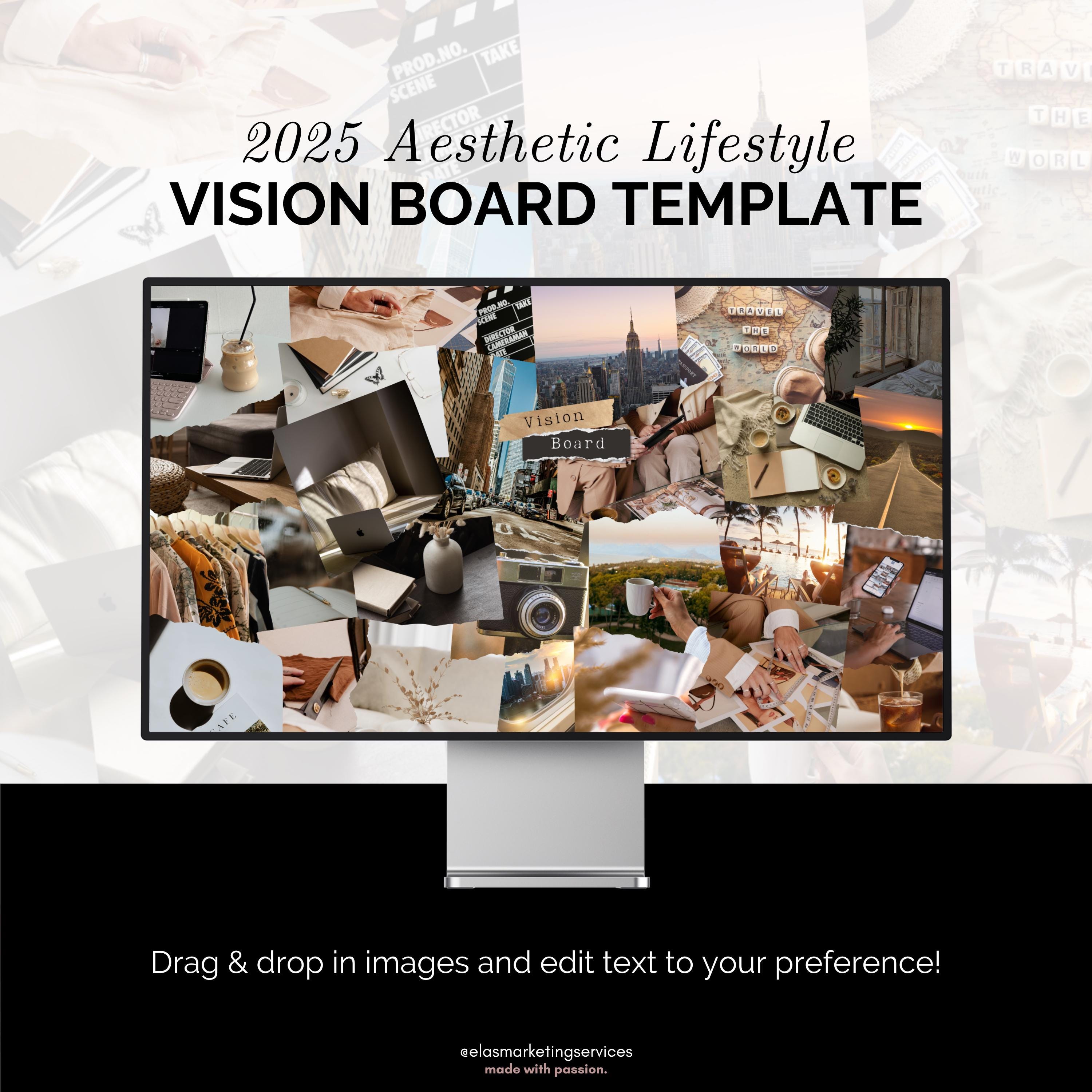 2025 Aesthetic Lifestyle Vision Board Template