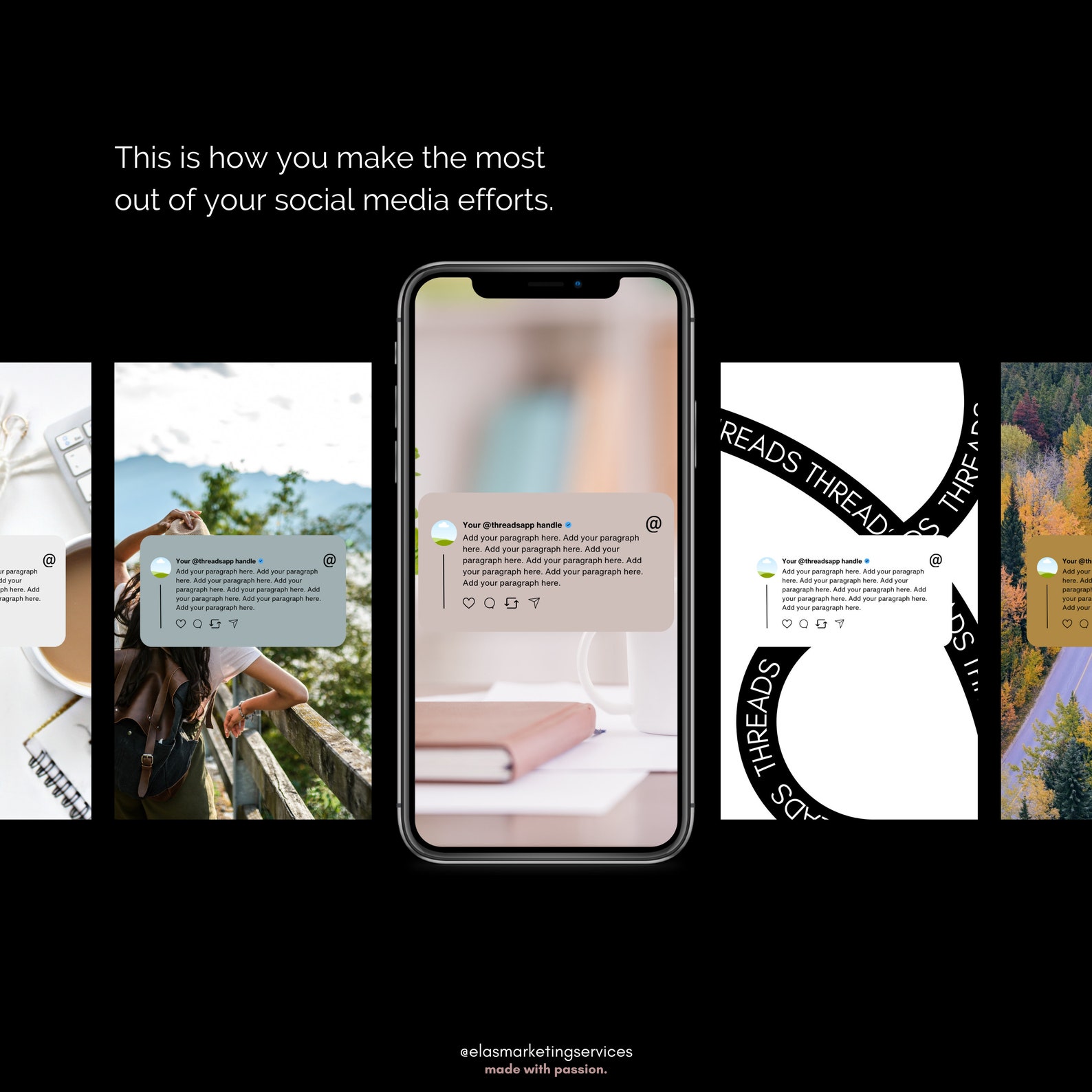 Template Facebook Threads Comment 20 Instagram Threads Story Templates for Businesses and Brands - Etsy