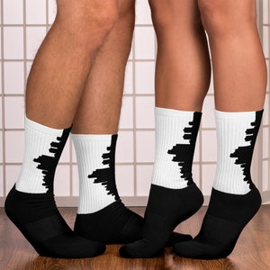 Detroit Skyline Silhouette Socks