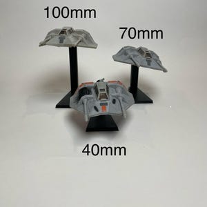 Star Wars Micro Galaxy Squadron Snowspeeder Flight Stand 3D printed - physical print