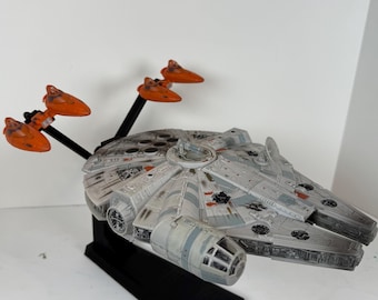 Star Wars Micro Galaxy Squadron Millennium Falcon & Cloud Cars - 3D Printed Flight Stand