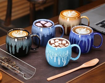 Handmade Glossy Glazed Ceramic Tea/Coffee Mug Five Colours