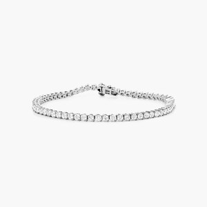 1.75 Ct Round Diamond Tennis Bracelet, Two Prong Natural Diamonds Tennis Bracelet, 14Kt Gold Genuine Natural Diamond Bracelet
