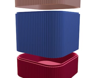 Stackable Square Container STL File: Small Parts Storage (Digital Download)