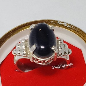 Black Obsidian Ring: 925 Sterling Silver Gemstone Ring