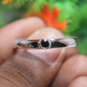 Handcrafted Black Onyx Ring: 925 Sterling Silver Gemstone Jewelry