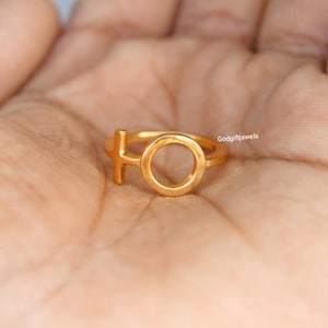Female Symbol Ring, Gold Feminist Symbol, Female Symbol Ring, 925 Sterling Silver Ring, Female Symbol, Woman Symbol, Feminism Gift
