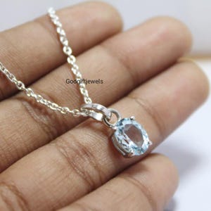 London Blue Topaz  - Elegant Blue Topaz Pendant - Exquisite silver  Jewelry for Women - Stylish Blue Topaz Gift - Best Gift For Christmas