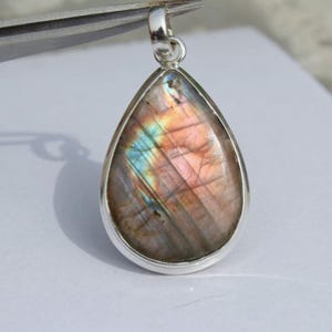 925 Silver  Labradorite Pendant, Mixed Flash Pendant, Labradorite Necklace, Antique Necklace, Silver Jewelry, Gift for Women, Labradorite &quot;&quot;