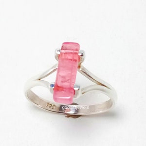 Pink Tourmaline Ring, Rubellite Tourmaline Ring , Raw Crystal Stone Ring for Women ,Best Gift For Christmas , Gift For Mother &#39;&#39;
