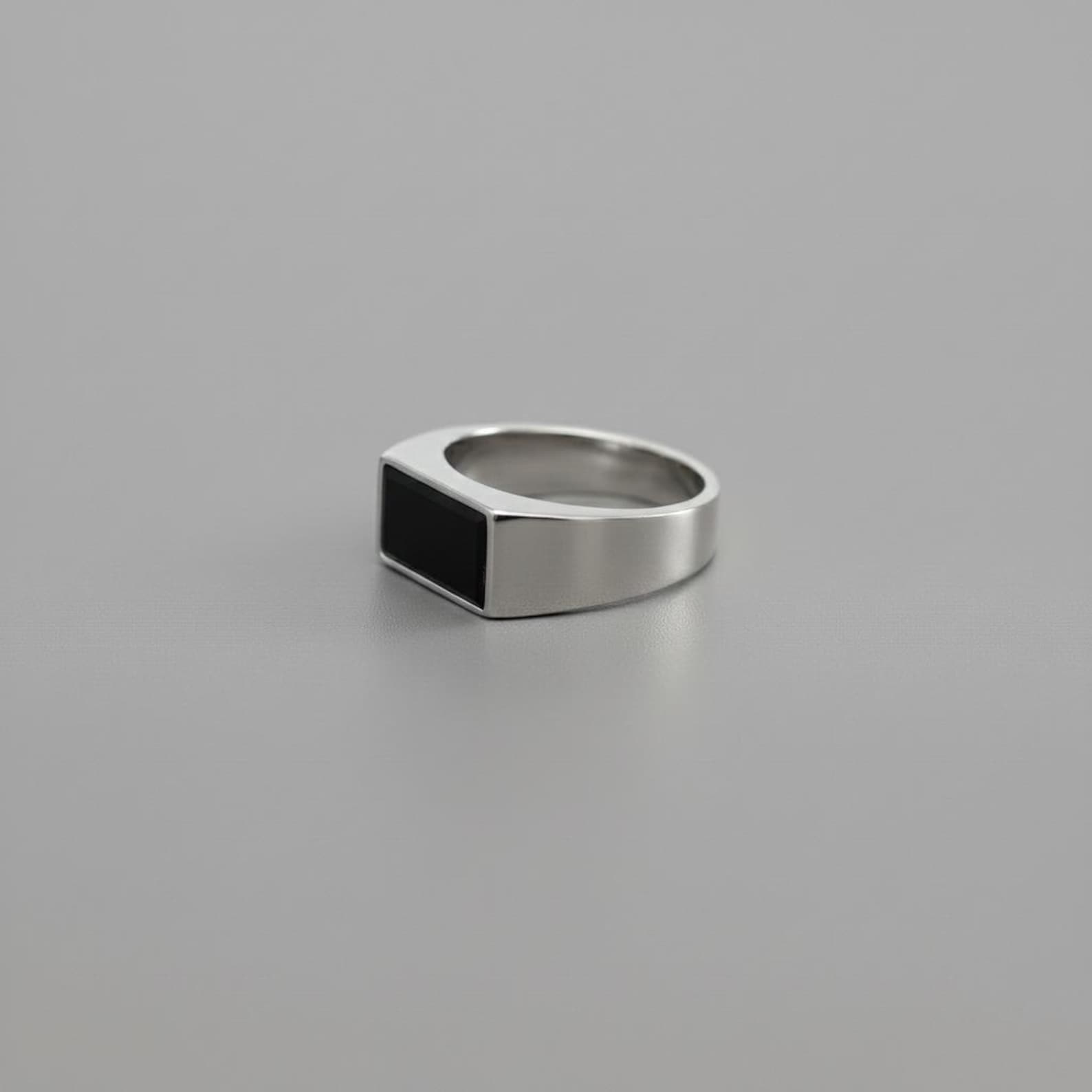 Rectangular Obsidian Ring Black Obsidian Ring 925 Sterling Silver Ring - Rectangular Stone - Etsy
