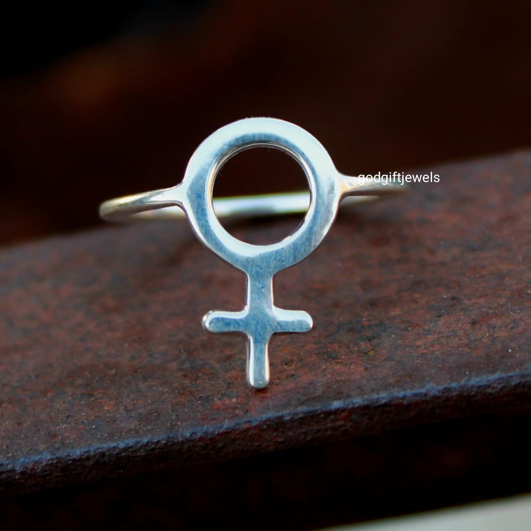 Identity Female Rings Sterling Silver Female Symbol Ring: Feminist Jewelry - Etsy