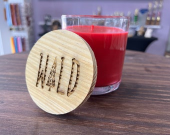Wild 14 oz. Candle in a Glass Holder with Wood Lid