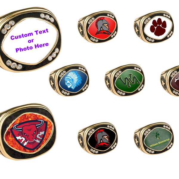 Custom Champion Rings - Any Image - Championship Ring - Gold Ring Only