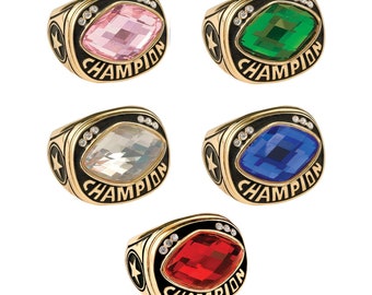 Champion Rings With Gem - Championship Ring - Gold Ring Only
