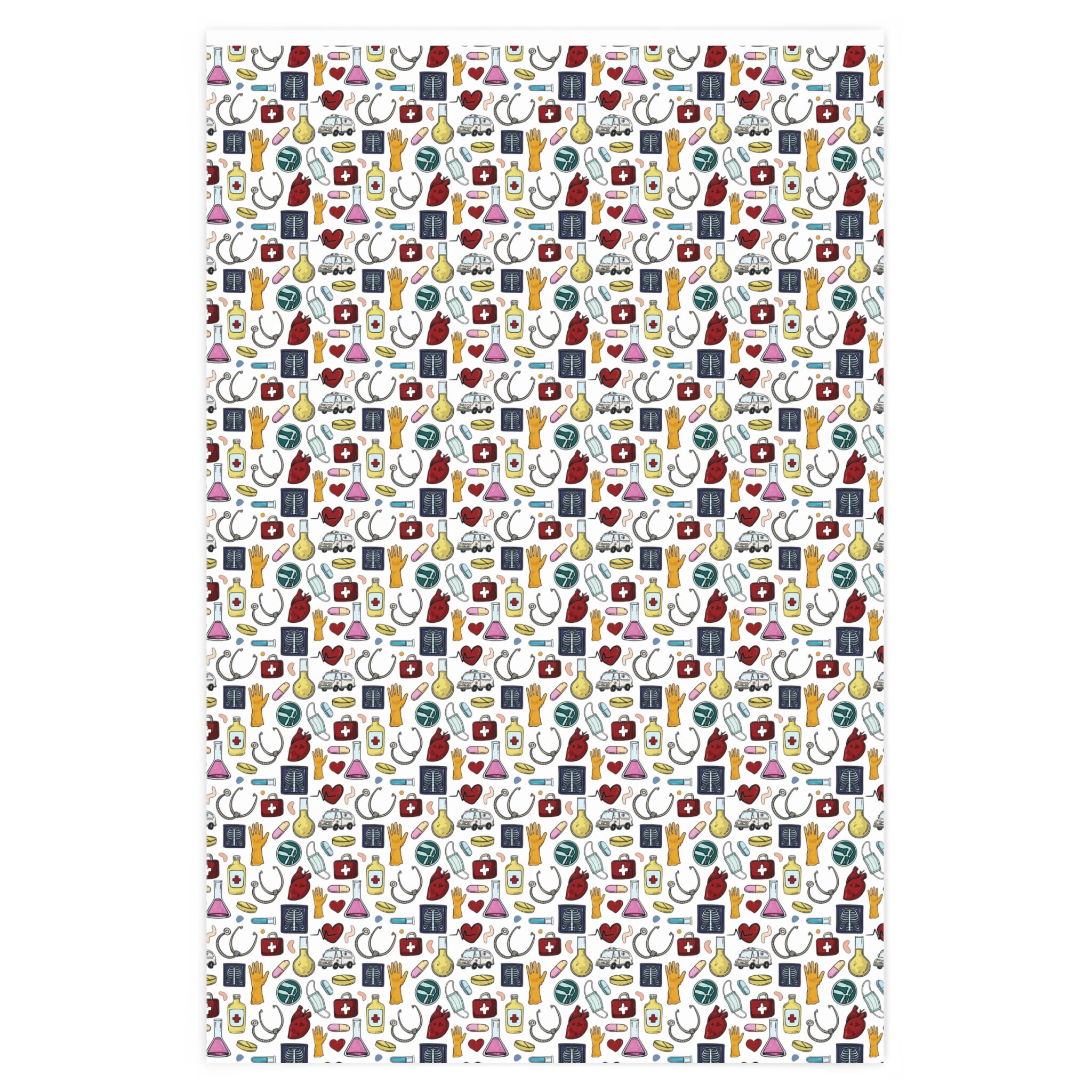 Healthcare Theme Wrapping Paper, Science Wrapping Paper, Cute Wrapping