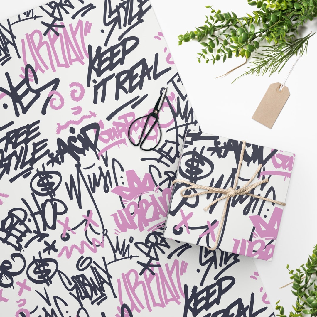 Graffiti Wrapping Paper Urban Style Gift Wrap Etsy