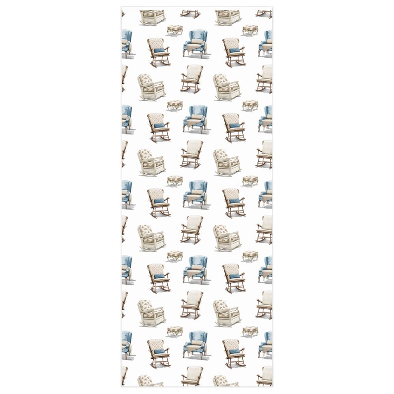 Retirement Wrapping Paper, Rocking Chair Design Great for Wrapping a