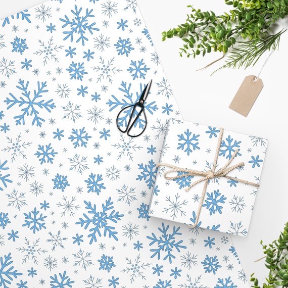 Snowflake wrapping paper deals