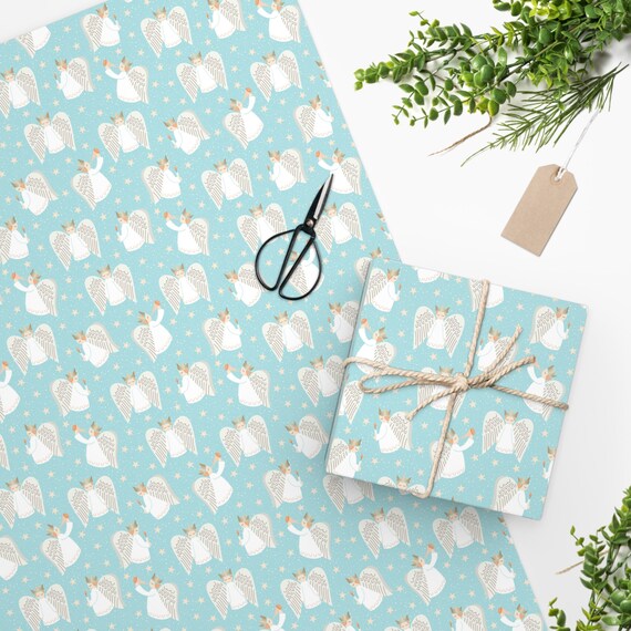 Angel Wrapping Paper Religious Gift Wrap Holidays Gift Wrap