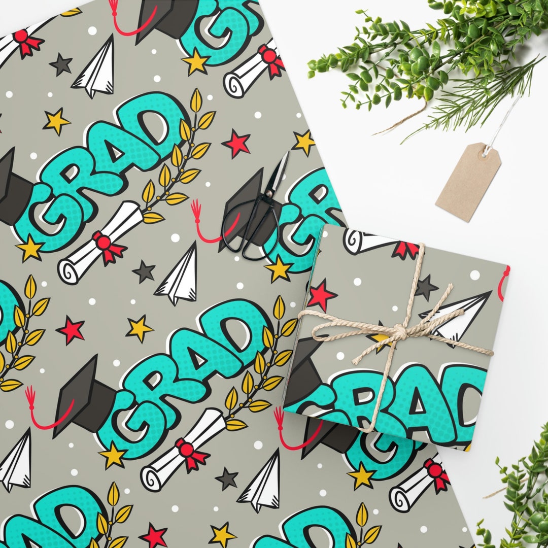 Graduation Wrapping Paper Etsy