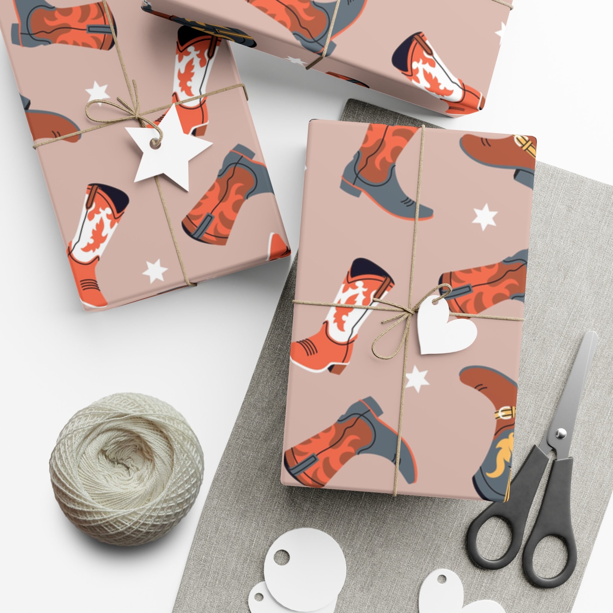 Cowboy Boots Wrapping Paper Cowboy Gift Wrap Western Theme Etsy