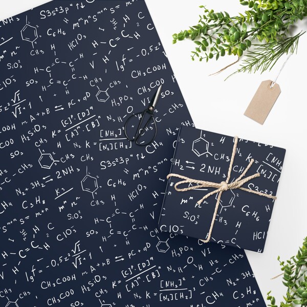 Chemistry Wrapping Paper Etsy