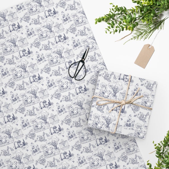 French Garden Wrapping Paper French Provincial Gift Wrap Toile