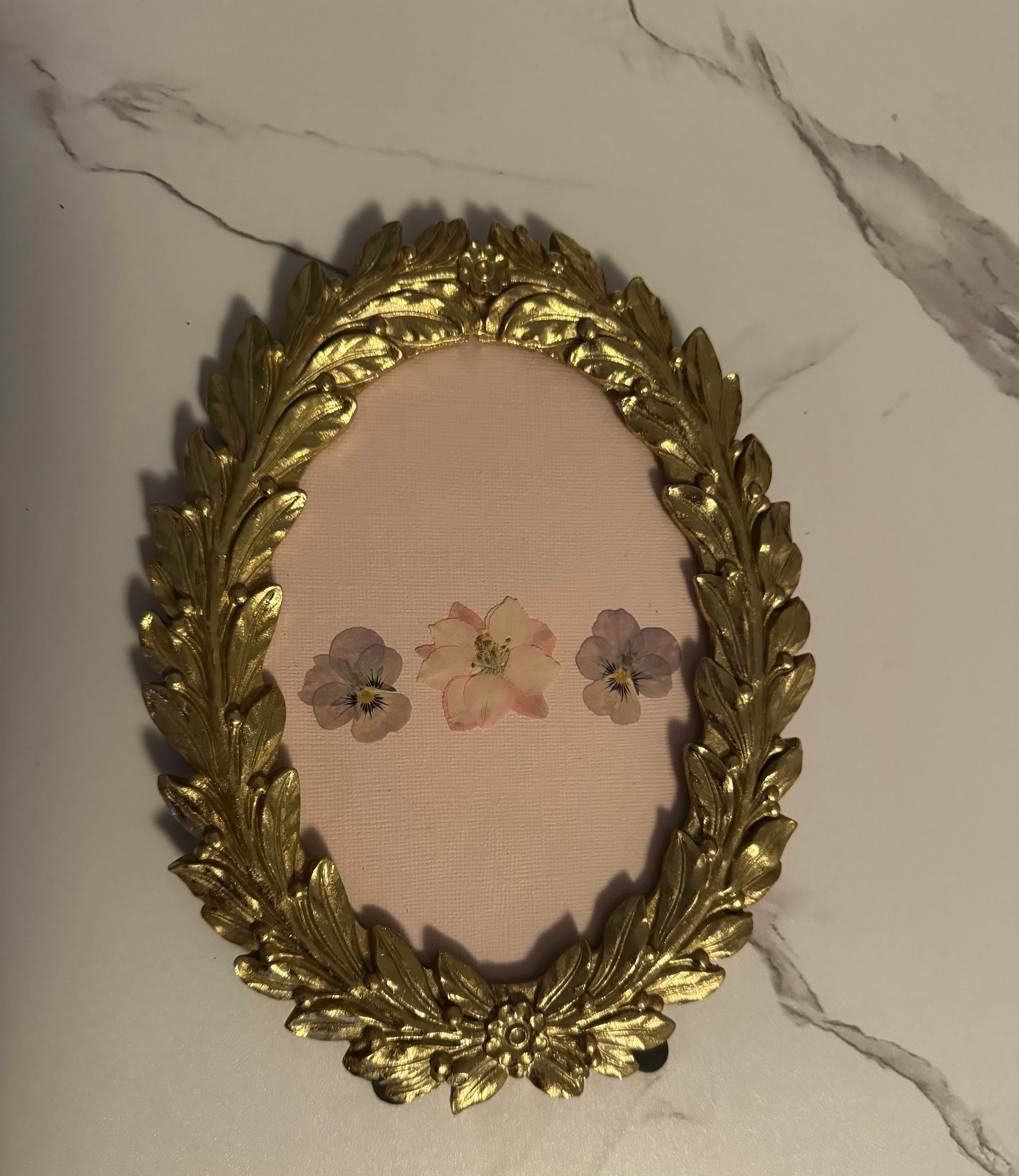 Gold Antique Old World Style Ornate Vintage Frame Pressed Flower Fine ...