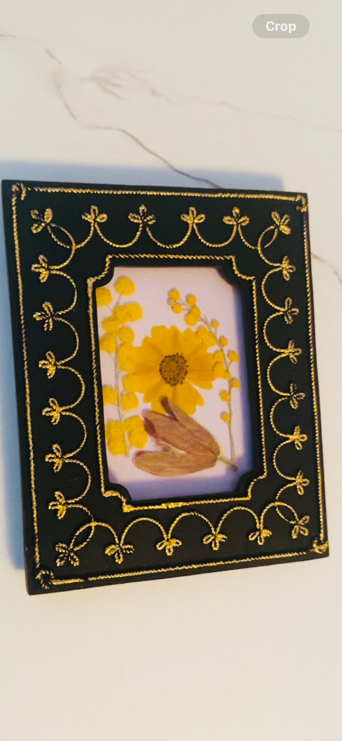Antique Style Ornate Vintage Frame With Pressed Flowers the Perfect ...