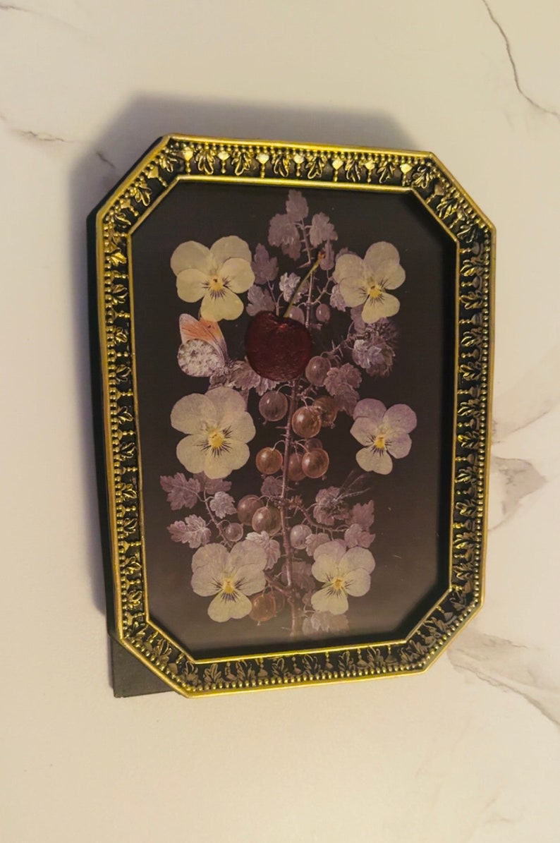 Antique Style Ornate Vintage Frame Illustration With Live Pansies ...