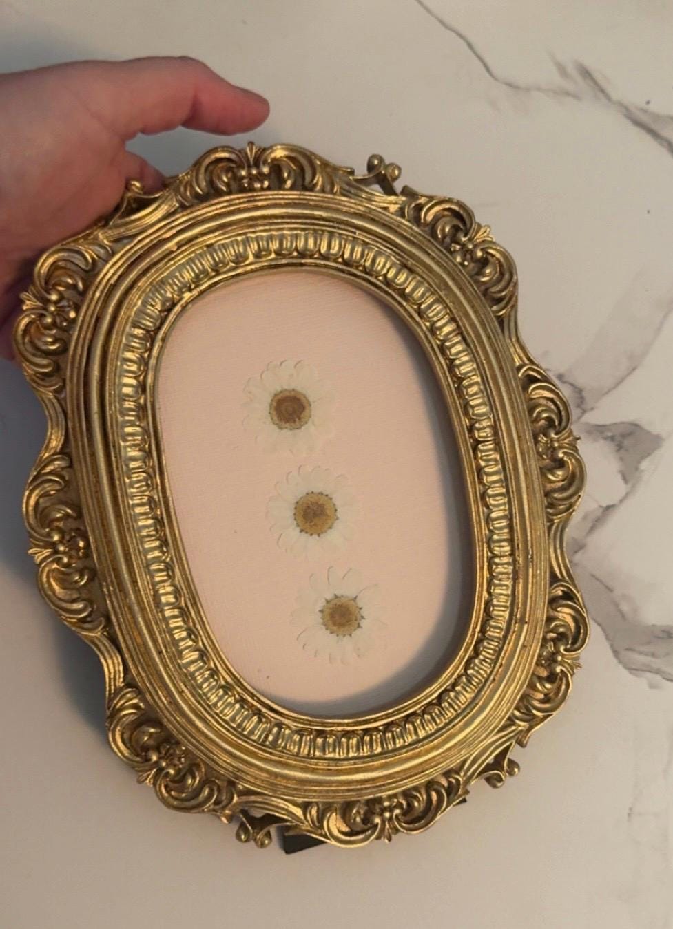 Gold Antique Style Ornate Vintage Frame Pressed Flowers With Multiple ...