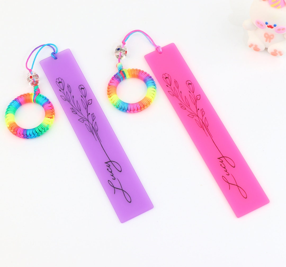 Custom Bookmarks Acrylic Bookmarks Name Bookmarks Gifts For Etsy