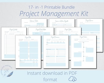 Project Planning Bundle,Planning, Tracking,Download, PDF Project template, Project Tracker,Project Management Template,Project Planning Tool
