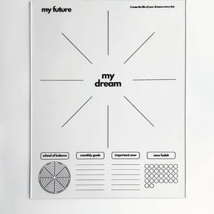 Dream Vision Map Board With Customized Stickers Kit on Acrylic Glass ...