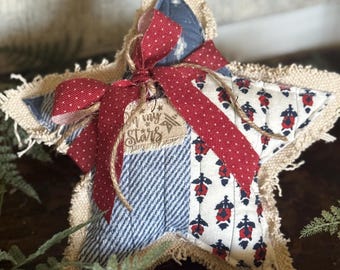 PRE-ORDER Small Handmade Quilted Star Pillow| Vintage Inspired Star Pillow|Farmhouse Pillow|Bowl Filler