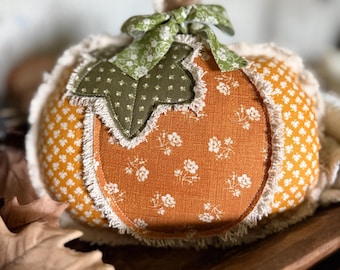 Handmade Medium Pumpkin Pillow | Bowl Filler|Vintage Farmhouse| Cottage Farmhouse