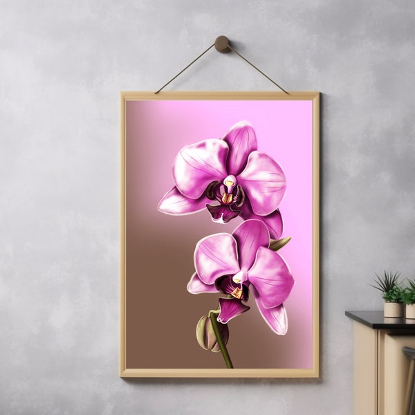Orchid, Physical Poster, Artwork, Inspiring Nature, High Quality