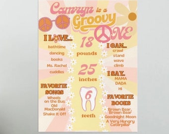 Groovy One Milestone Board Template, INSTANT DOWNLOAD