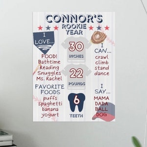 Rookie Year Milestone Board Template, INSTANT DOWNLOAD