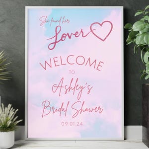 She Found Her Lover Bridal Shower Welcome Sign |  Swift Lover Era Inspired | Editable & Printable | Instant Download