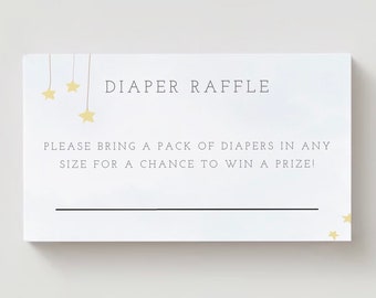Love You to the Moon and Back, Over the Moon, Baby Shower Diaper Raffle Template- INSTANT DOWNLOAD