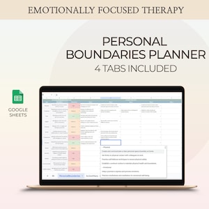Personal Boundaries Setting Worksheet for Psychotherapy Supporting Self-Respect Emotional Limit Communication Clarity Relationship Awareness