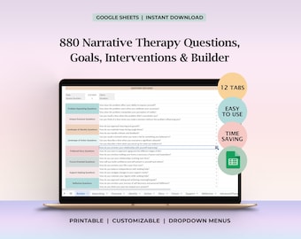 Narrationstherapie, Eingriffe, Fragen, Ziele, Narrationstherapie Spickzettel, Narrationspsychotherapie, Therapie-Tool, Geschichtentherapie